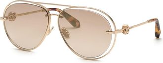 Roberto Cavalli SRC032M 300G Mens Sunglasses Gold Size 61