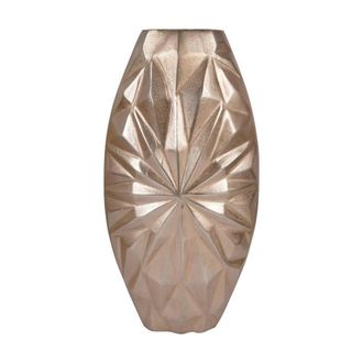 The Libra Company Hatton Cast Aluminium Vase - L9 x W20 x H40.5 cm - Champagne Gold
