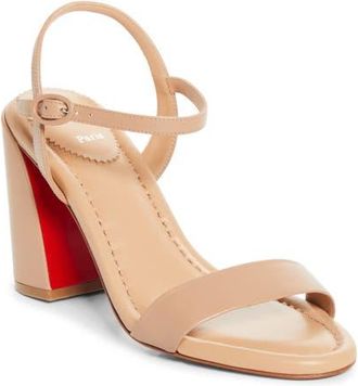 Christian Louboutin Miss Jane Sandal in Blush/blush at Nordstrom, Size 37.5