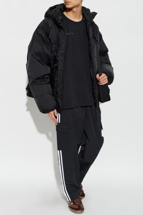 Yohji Yamamoto Padded Hooded Jacket, Mens, Black