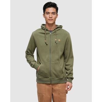 tentree Reynard Zip Hoodie in Deep Olive at Nordstrom, Size Xx-Large