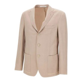 Eleventy Blazers, male, Beige, Size: XL Single-Breasted Blazer