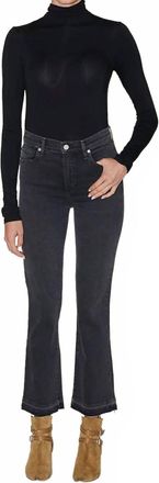 LE JEAN Bella Crop Flare Jeans In Ash