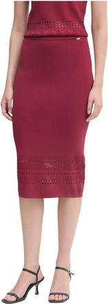 Gaud&igrave; Midi Pencil Skirt - Dames - Kokerrokken - Rood - XL - Rokken