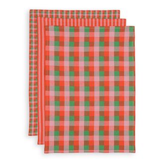 La Redoute Interieurs Set van 3 geweven-geverfde katoenen theedoeken, Sidone