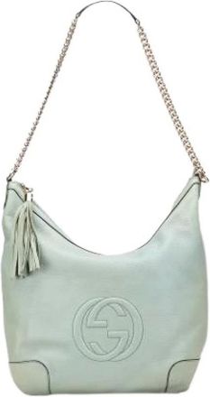 Gucci Pre-owned Shoulder Bags, female, Blue, Size: ONE SIZE Pre-owned Soho Shoulder Bag
