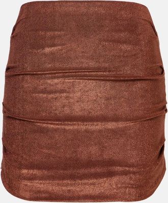 JADE Swim Minigonna Thea in spugna con ruches