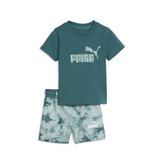 Puma Completo T-shirt e shorts Essentials Tie-Dye per bimbi ai primi passi, Accessori, Verde, 12-18M