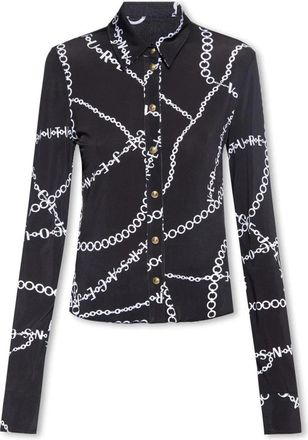Versace Jeans Couture Camicia - Dames - Overhemden - Zwart - XS - Overhemden