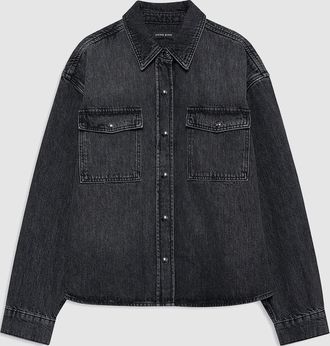 Anine Bing Chemise Paxton Washed Black