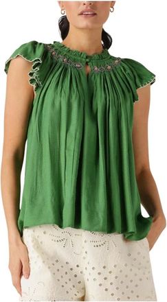 Louizon Overhemden, Dames, Groen, S, Guylem Top