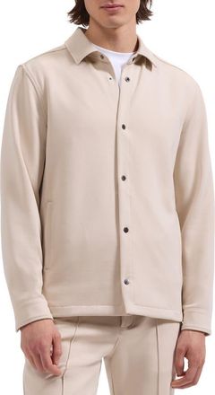 Bugatchi Soft Touch Knit Shirt Jacket in Almond at Nordstrom, Size Xx-Large