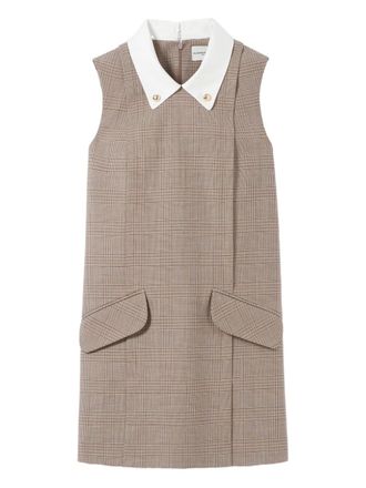 Claudie Pierlot Geruite mini-jurk - Beige