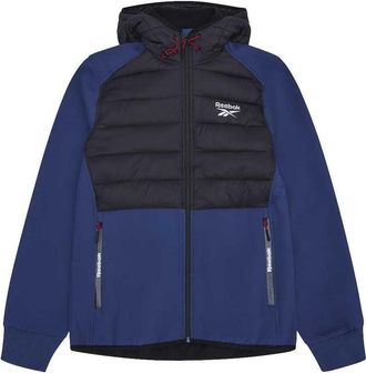 Reebok Heren Mixed Media Jacket (Batik Blauw)