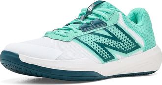 New Balance 696v6 Tennis Shoes Womens Tennis Shoes NB White/Deep End : 10.5 EE - Extra Wide, Synthetic/Textile
