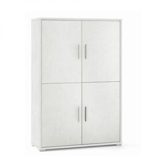 OEM Aparador Con Cuatro Puertas Y Cuatro Baldas De Madera Blanco &Oacute;xido 108x41x H161 Cm