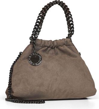 Stella McCartney Womens Crossbody Bag Falabella Dark Taupe Brown Polyamide Handbags Hand