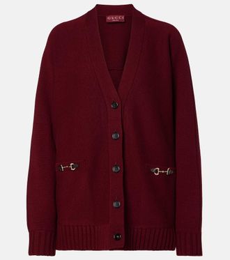 Gucci Horsebit wool and cashmere cardigan