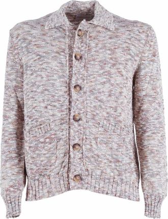 Settefili Cashmere Giubbotto Bottoni Rasato Collo Polo Tweed - Heren - Vesten - Veelkleurig - M - Tweed - Truien & Vesten