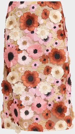 Dorothee Schumacher Blooming Meadow 3D Embroidered Midi Skirt