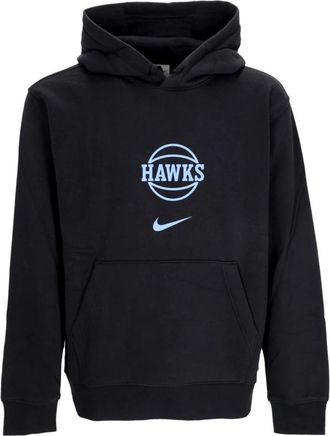 Nike Atlanta Hawks Edition Hoodie - Heren - Sportshirts - Zwart - S - Katoen - Fitness
