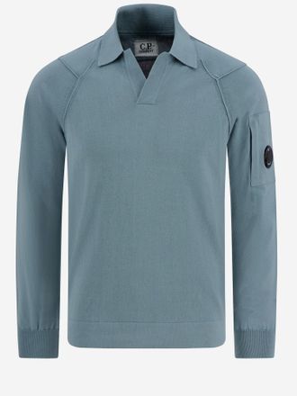 C.P. Company Lang&auml;rmliges Baumwoll-Poloshirt von Cp Company