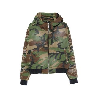 Thug Club Camouflage-print Skull-print Hooded Jacket
