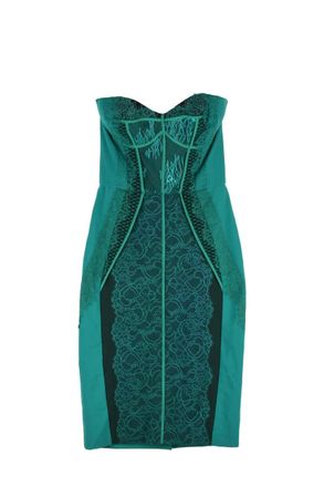 Elisabetta Franchi Heart Neckline Sheath Dress - Green