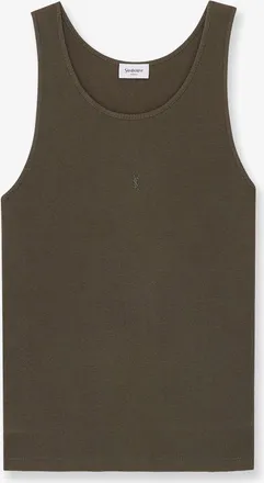 Saint Laurent Top in cotone a costine - SAINT LAURENT - gender_Woman