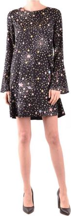 Moschino Zwart Zijde Blend Korte Jurk - Dames - Korte kleedjes - Zwart - XS - Kleedjes
