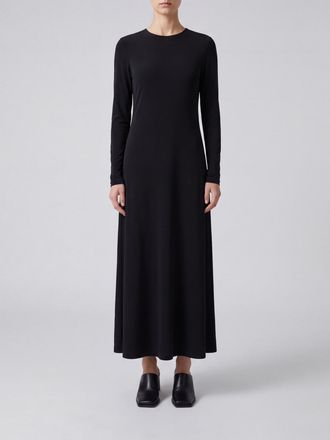 Toteme Tunica midi in viscosa stretch a maniche lunghe con girocollo