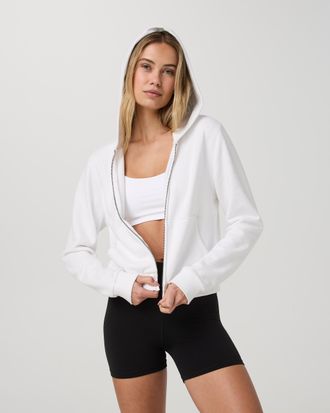 Vuori Clothing Sedona Classic Full Zip | White | XS, Size Extra Small