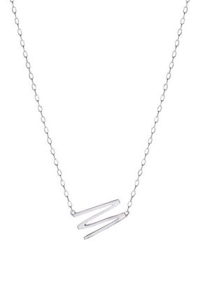 Alex and Ani Silver Elongated Initial Pendant Necklace in Silver - M at Nordstrom
