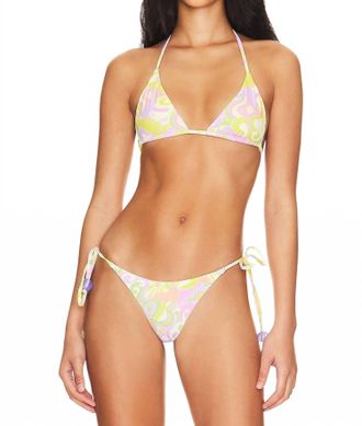 Beach Riot Winona Bikini Top In Psychedelic Sunshine