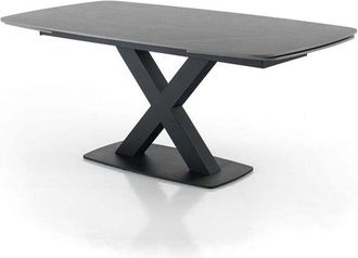 Oresteluchetta Mesa Extensible De Cer&aacute;mica Efecto M&aacute;rmol 90x160-230cm Boyle Marble - Gris