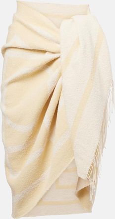 Toteme Sciarpa Monogram in jacquard di misto cotone