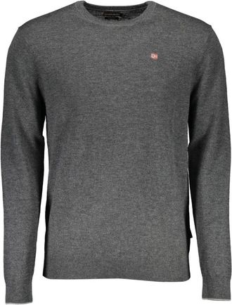 Napapijri Round-neck Truien - Heren - Ronde hals truien - Grijs - M - Wol - Truien & Vesten
