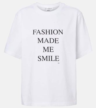 Victoria Beckham Printed cotton jersey T-shirt