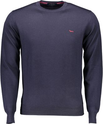 Harmont & Blaine Mens Crew Neck Jumper Navy - Dark Blue Wool - Size 2XL