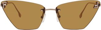 Fendi Brown Cat Eye Ladies Sunglasses FE4160US 28E 57