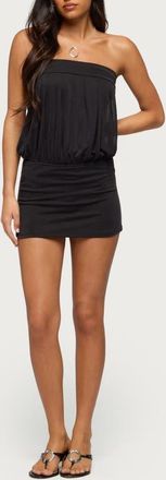 Edikted Alannah Strapless Open Back Minidress in Black at Nordstrom, Size X-Small