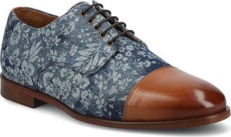 Taft Mens Jack Oxford Dress Shoe in Washed Denim Floral at Nordstrom, Size 8.5