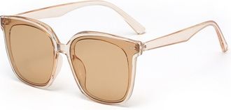 Generic Large-frame Mens Beach Sunglasses Outdoor Vacation Womens Driving Sun Glasses(Orange)