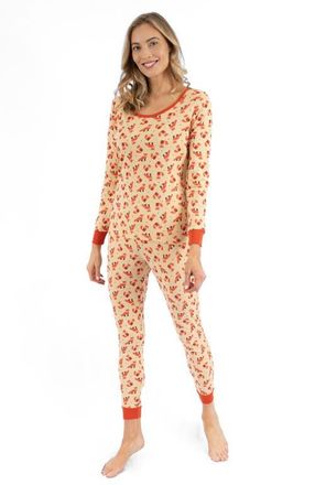 Leveret Womens Cotton Matching Family Pajamas, Wild Canvas Prints in Fox at Nordstrom, Size X-Small