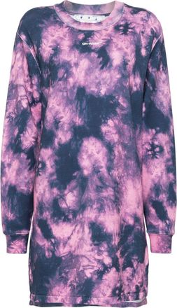 Off-white Arrows tie-dye sweatshirt dress - women - Cotton - S - Pink