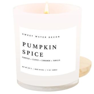 Sweet Water Decor 11oz White Jar Candle - Spice Scents in Pumpkin Spice at Nordstrom