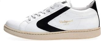 Valsport Witte leren herensneaker Tournament model - Heren - Sneakers - Wit - 41 EU - Katoen - Schoenen