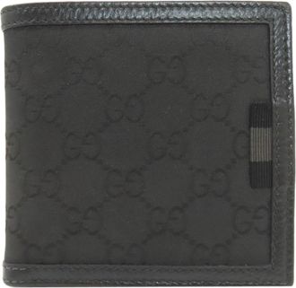 Gucci Black Nylon Wallet (Bi-Fold) (Pre-Owned)