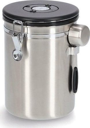 ZELLER Caja Herm&eacute;tica Para Caf&eacute; Plateada 2700 Ml Acero Inoxidable