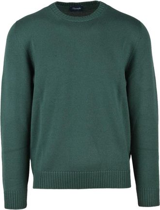 Drumohr Crew Neck Merino Wool Sweater - Green